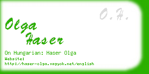 olga haser business card
